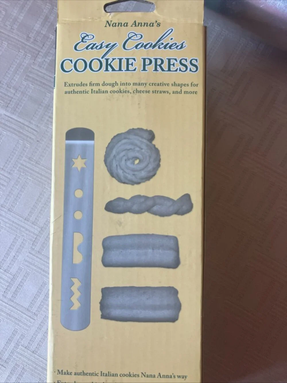 Fante's Nana Anna's Easy Cookies Stainless Cookie Press Unused New In Open Box